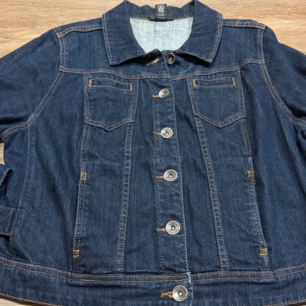 Lane Bryant Dark Blue Denim Jacket - Picture 2 of 6